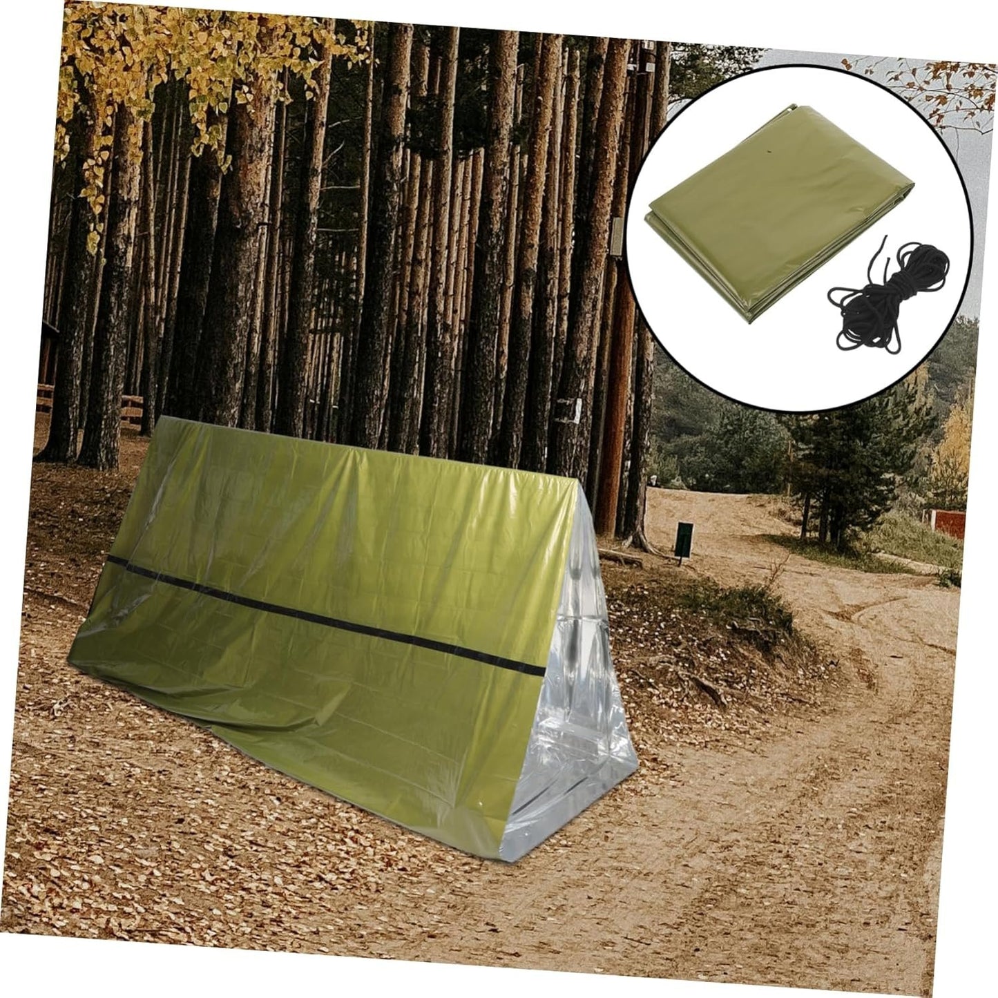 SUPVOX Multi-use Emergency Tent Survival Blanket Insulated Shelter Windproof for Outdoor Activities