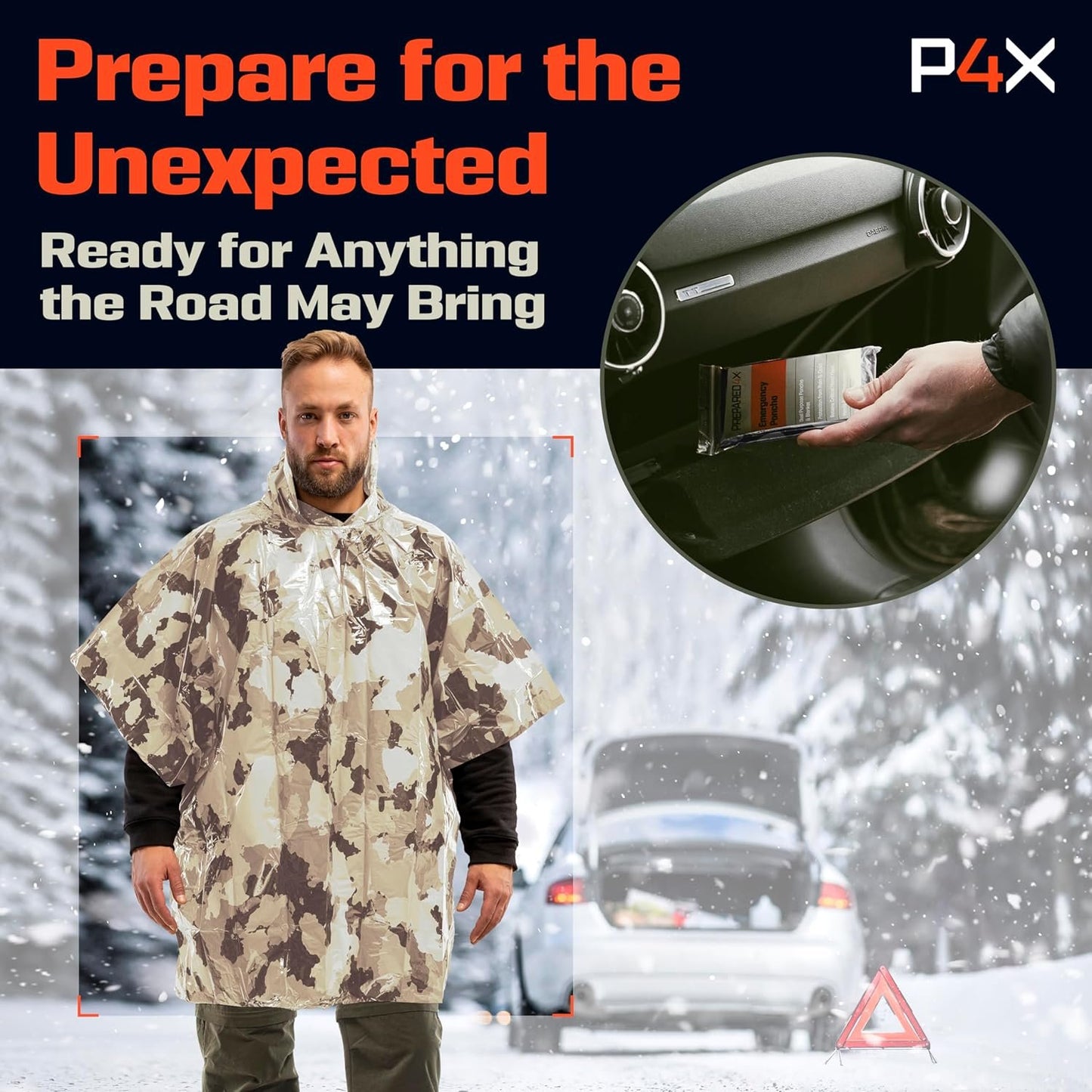 Blanket Poncho - Keeps You and Your Gear Dry and Warm - Survival Equipment for Outdoor Activity - Camping Hiking Gear