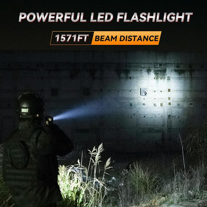 Sofirn SK1 Tactical Flashlight, LED Pocket Torch Rechargeable, 1571ft Long Throw and Rotary Switch, EDC Handheld Flashlight for Home Camping Emergencies Rescue Hunting