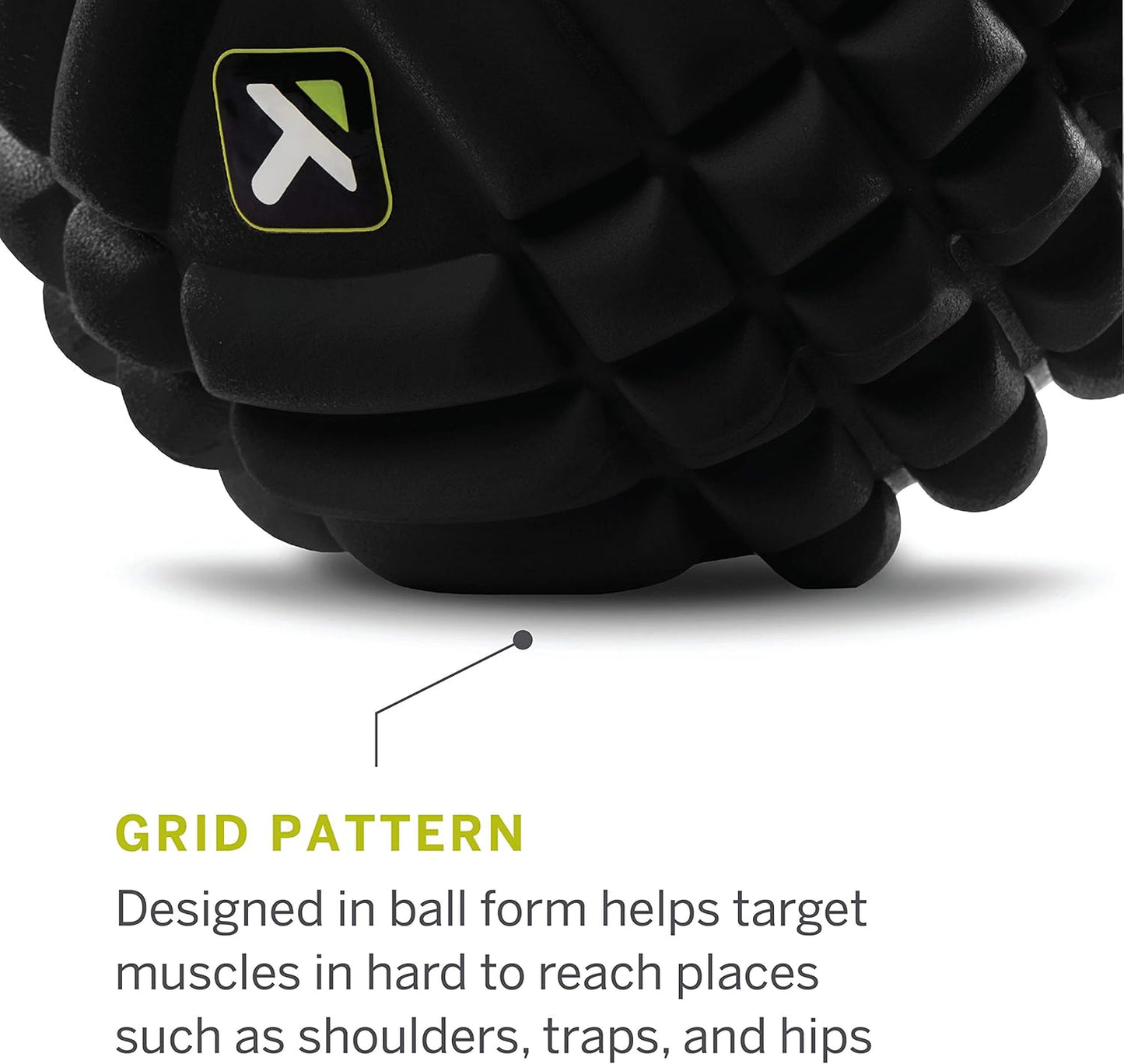 Trigger Point Performance Grid X Massage Ball for Deep Tissue Massage and Exercise Recovery, Black