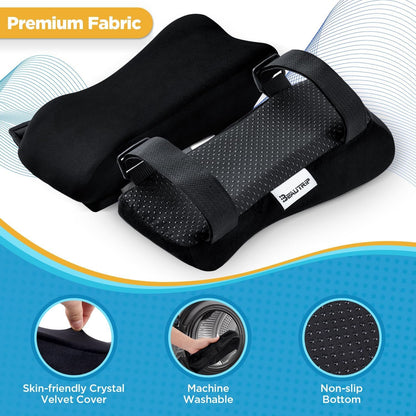 BEAUTRIP Ergonomic Armrest Pads- Office Chair Arm Rest Cover Pillow - Elbow Support Cushion for Computer, Gaming and Desk Chairs (Set of 2)