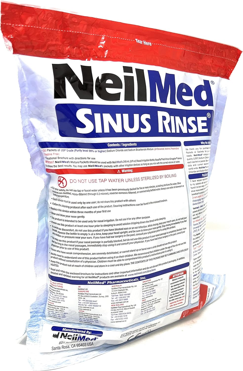 Birsppy NeilMed Sinus Rinse Refill Packets 250 ct