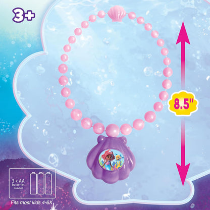 Just Play Disney Junior Ariel Ocean Glow Necklace, Kids Toys for Ages 3 Up by