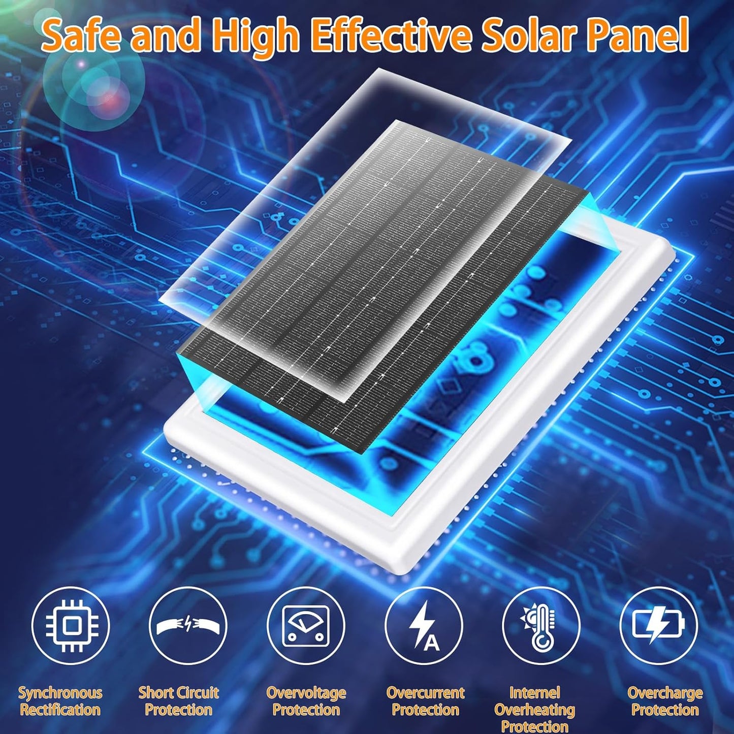 Ring Doorbell Solar Charger 5W 12VAC Compatible with Ring Video Doorbell 3/3+/4, Battery Video Doorbell Pro, 16.4ft Waterproof Charging Cable, 360°Adjustable Mount