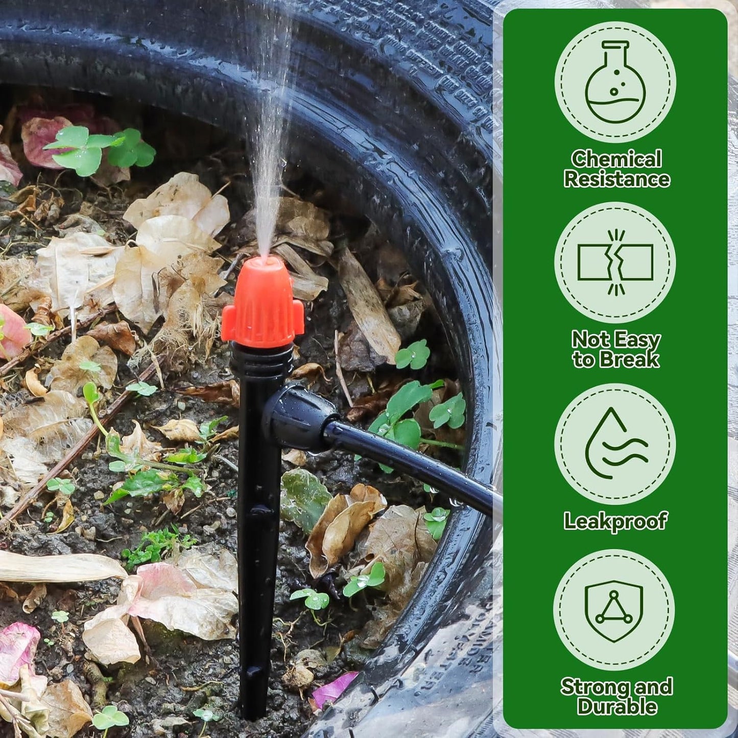 50 pezzi 1/4" Gocciolatori Irrigazione Goccia, Kalolary Anti Goccia Bloccato Parti Spruzzatore Irrigazione Goccia Tubi 4/7 mm Gocciolatori Nebulizzazione Micro Spray Regolabili con Blocco (Arancione)
