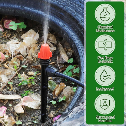 50 pezzi 1/4" Gocciolatori Irrigazione Goccia, Kalolary Anti Goccia Bloccato Parti Spruzzatore Irrigazione Goccia Tubi 4/7 mm Gocciolatori Nebulizzazione Micro Spray Regolabili con Blocco (Arancione)