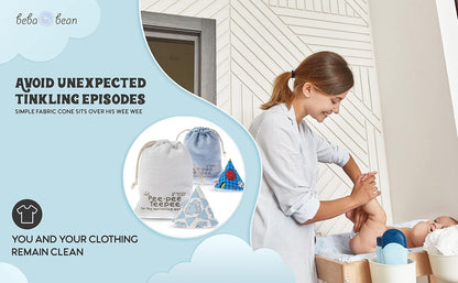 Pee Pee Teepee Camping White with LAUNDRY bag 5 pieces baby boy pee shield babyboy essentials peepeeeteepee baby boy teepee pee shield pee covers