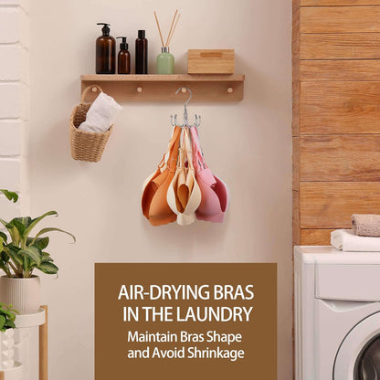 ZEDODIER Tank Top Hanger, Rotatable Bra Organzier for Closet, Max 24 Storage Capacity Sport Bra Holder, Metal Space Saving Closet Organizers and Storage, Silver