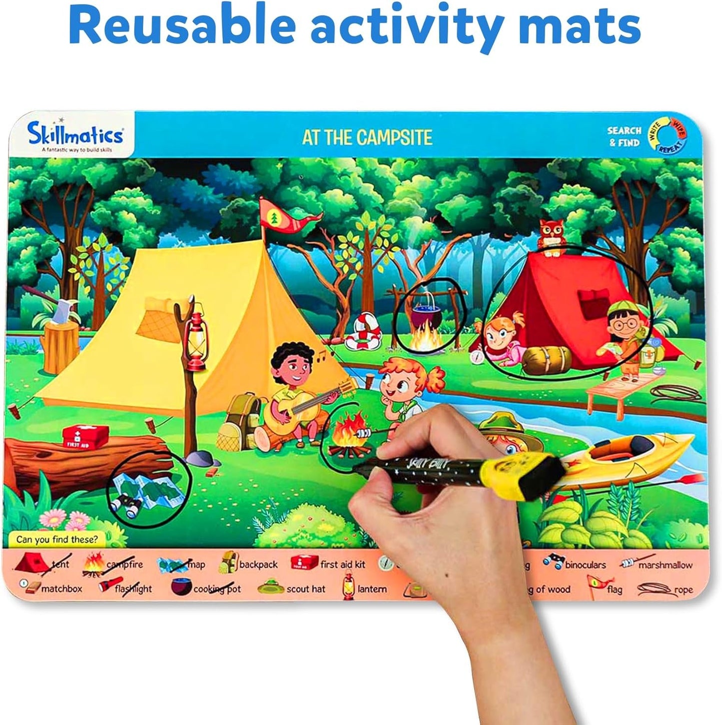 Skillmatics Search and Find Educational Game - Reusable Preschool Learning Activities, Perfect for Toddlers & Kids Who Love Toys, Art & Crafts, Builds Vocabulary, Gifts for Ages 3, 4, 5, 6
