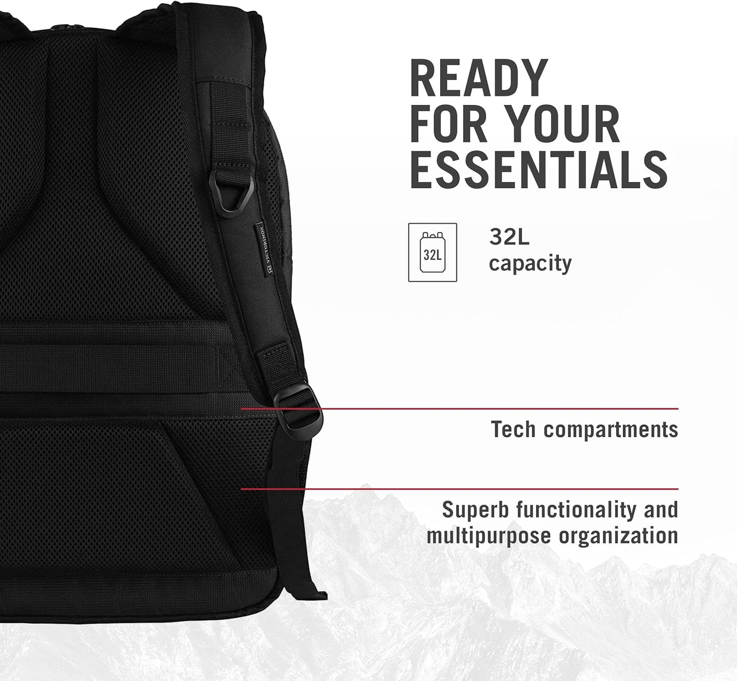 Victorinox VX Sport EVO 16-Inch Laptop Daypack, Black