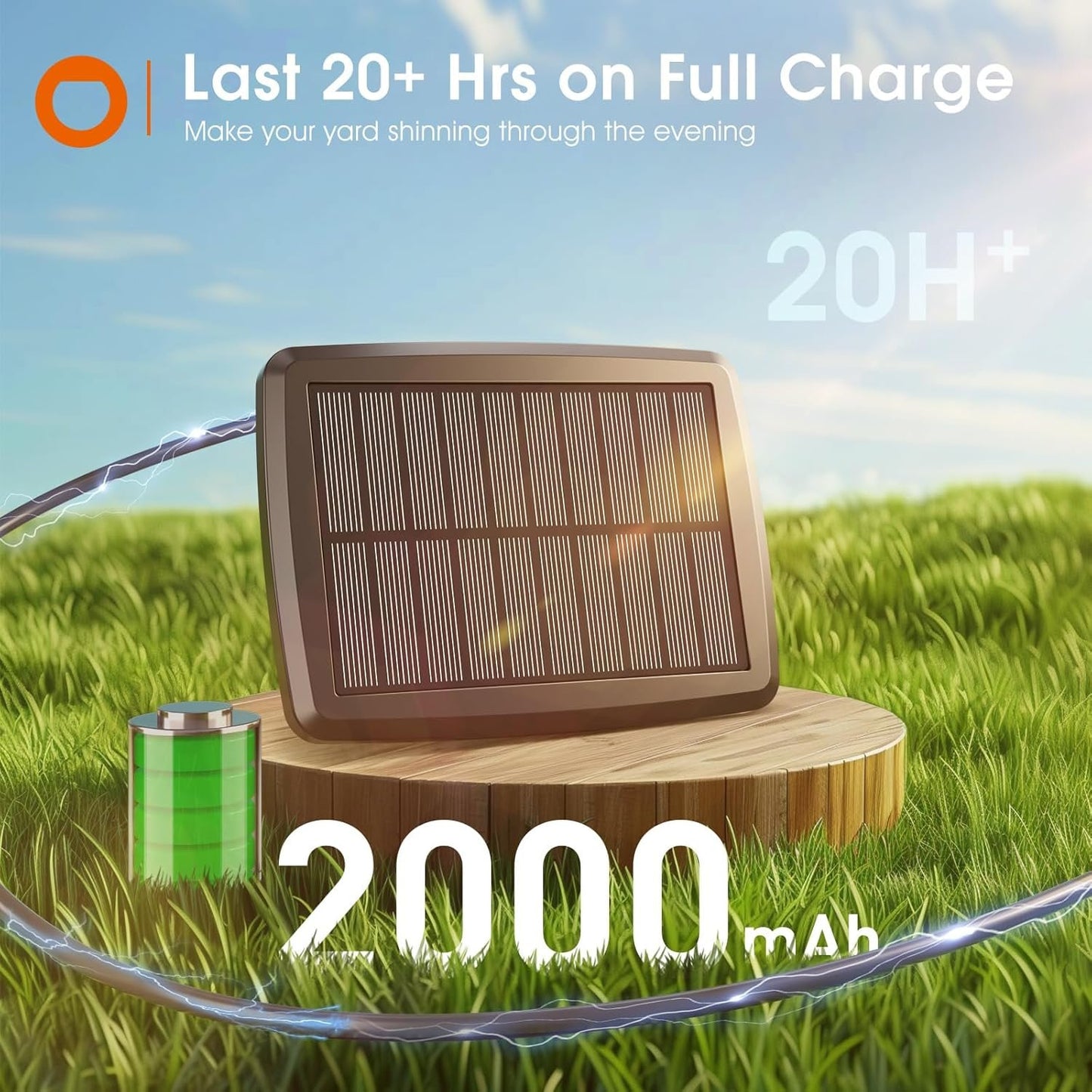 addlon 25FT Solar Lights Outdoor with Remote, 13 Shatterproof G40 Bulbs, Solar Powered & USB Charging Solar Outdoor Lights, Dimmable Waterproof Solar String Lights for Outside, Camping, Backyard