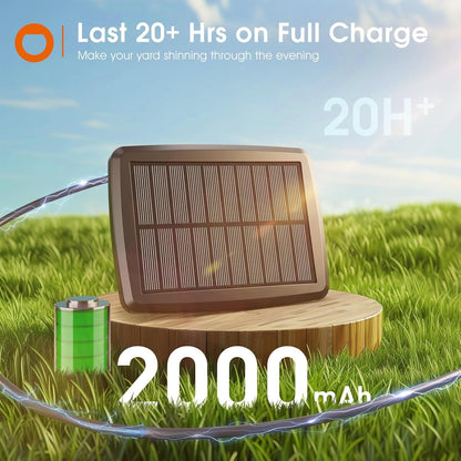 addlon 25FT Solar Lights Outdoor with Remote, 13 Shatterproof G40 Bulbs, Solar Powered & USB Charging Solar Outdoor Lights, Dimmable Waterproof Solar String Lights for Outside, Camping, Backyard