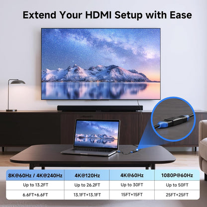 Cable Matters 2-Pack 8K@60Hz / 4K@120Hz HDMI Coupler with HDR Support (8K HDMI Coupler, HDMI Female to Female Adapter, HDMI Extender) in Black