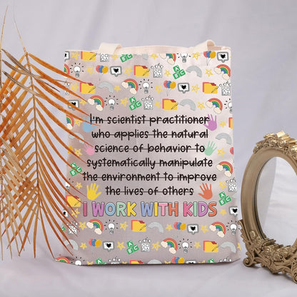 RBT Registered Behavior Tech Work With Kids Tote Bag School Autism Clinic SPED Para Gift