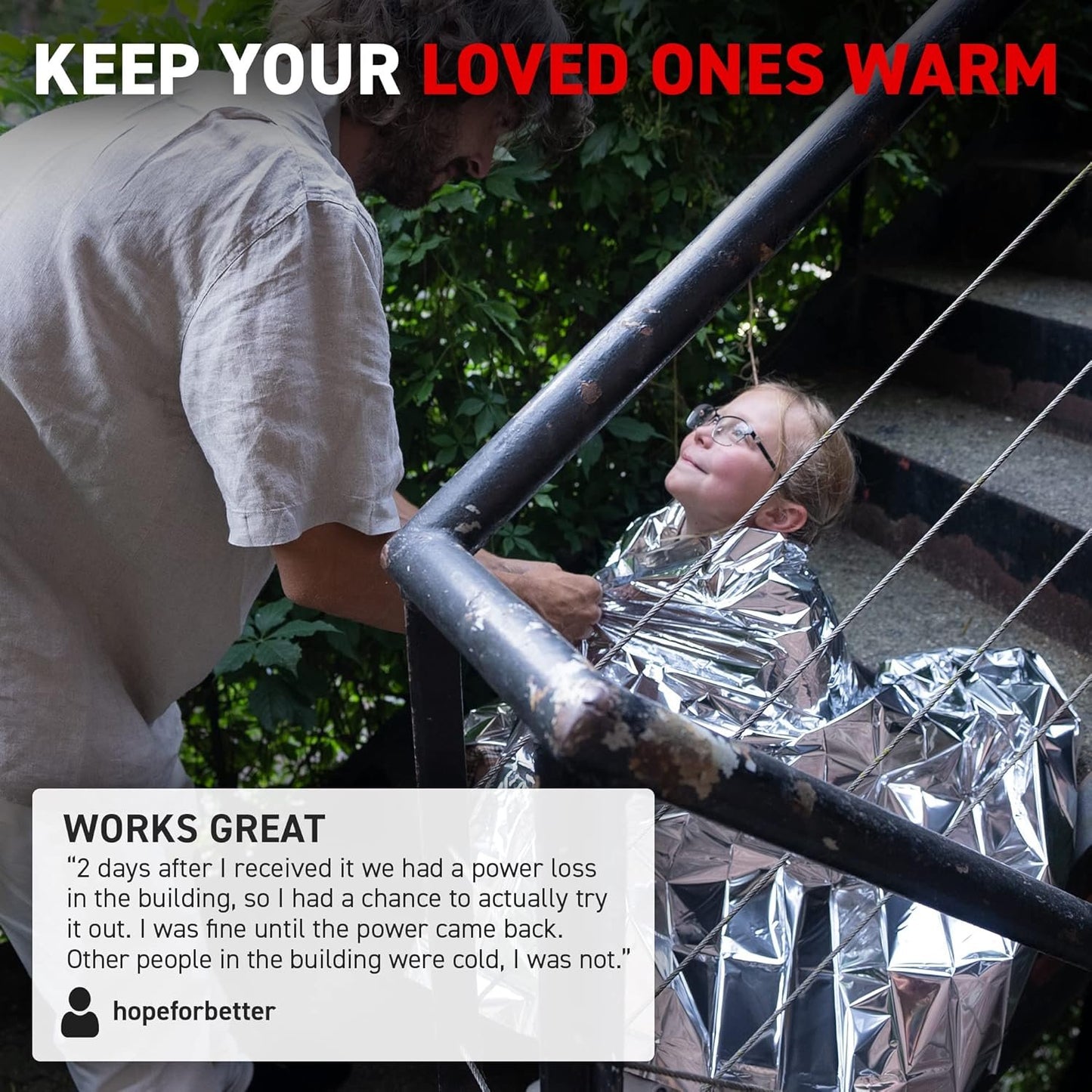 72 HRS MIL-SPEC Emergency Space Blankets Mylar Survival or Emergency Thermal Blankets for Camping, Hiking, Marathon, First Aid, Emergency Preparedness, Extreme Weather, Shelter (4-Pack)