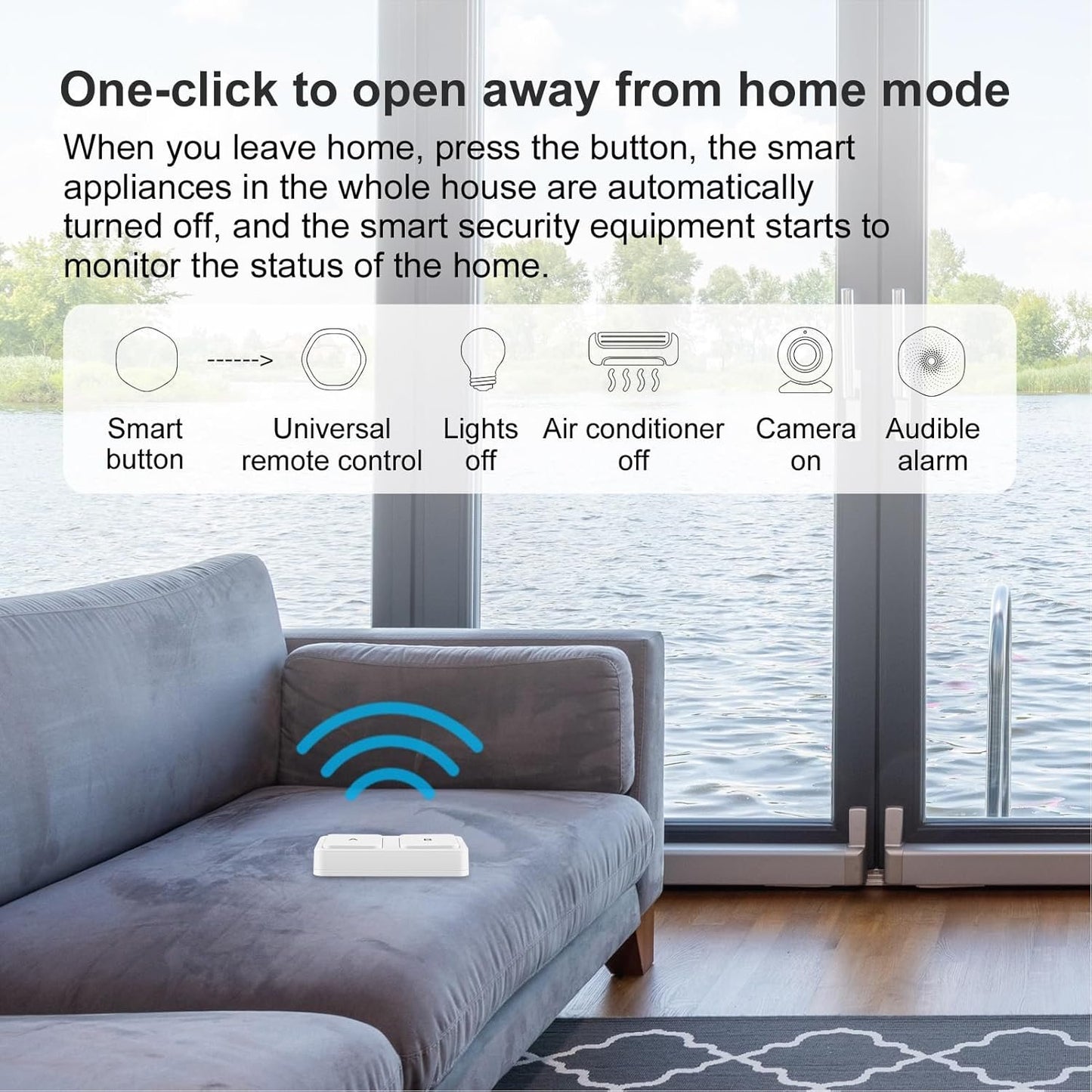 Smart Button, Tuya Smart Scene Switch, Requires Zigbee Connection, Versatile Control Button Switch for Smart Home Devices, Customizable Smart Home Automation