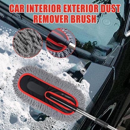 Mimoqk Auto Wash Brush, Portable Cleaning Duster, 2 x Extendable No Scratch Soft Tool for Exterior Maintenance, Household Dusting Detailing Automotive Interior Accessories, 35,43 pollici