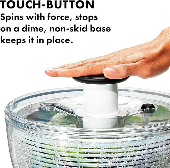 OXO Good Grips Large Salad Spinner - 6.22 Qt., White