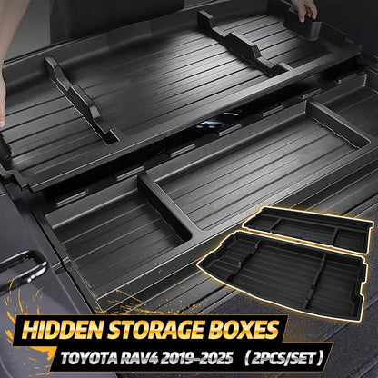 Kistrba Trunk Hidden Storage Box Compatible with 2019-2025 Toyota RAV4, Not for RAV4 Prime, Cargo Floor Storage Accessories