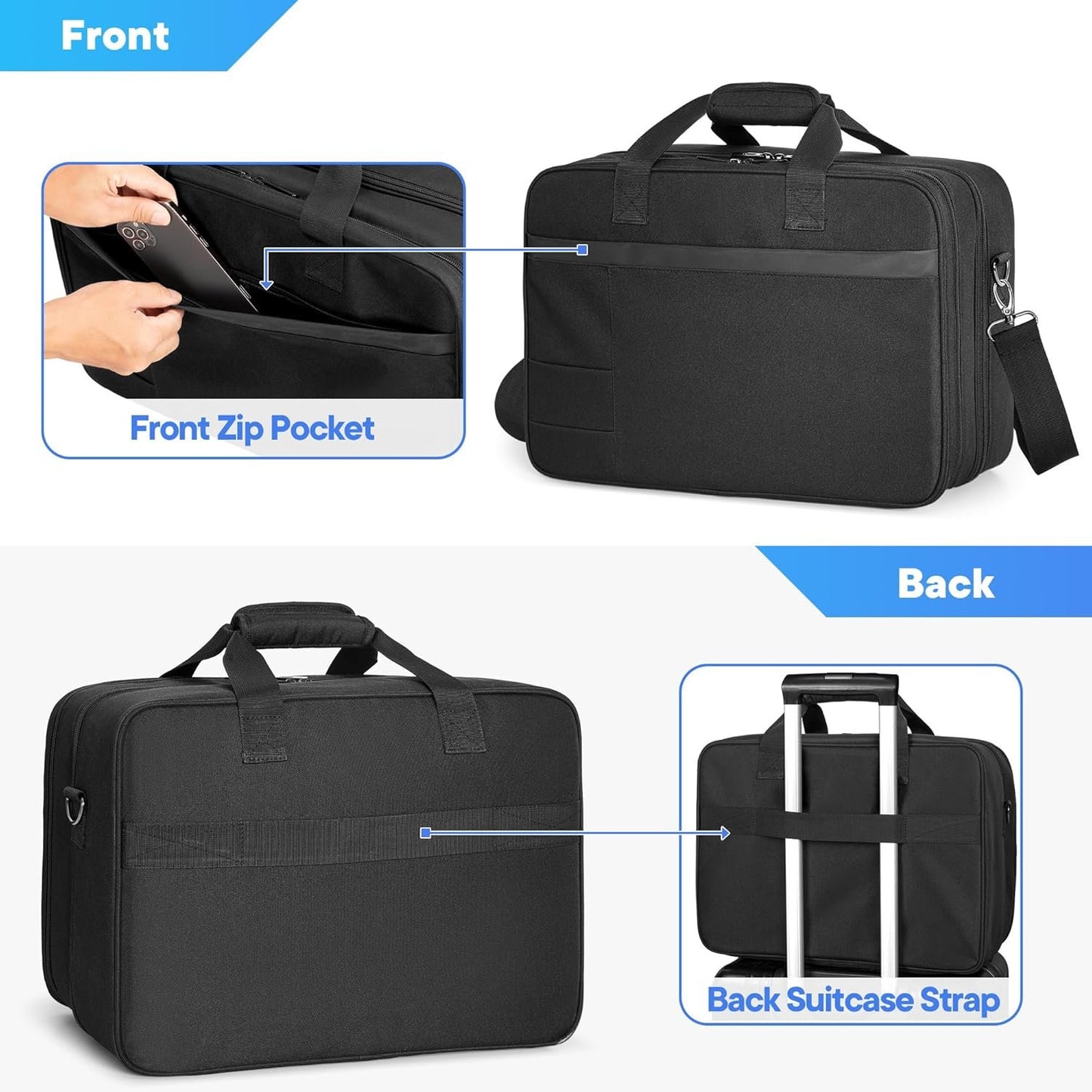 CURMIO Game Console Carrying Case Compatible with PS5/ PS5 Slim/ PS4 Game Console, Travel Console Storage Bag Case with Multiple Pockets for Laptop (Up to 15.6''), Controller, Gaming Accessories