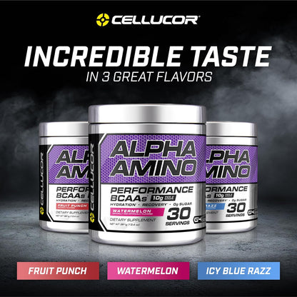 Cellucor Alpha Amino BCAA Supplement with BetaPower, 30 Servings, Fruit Punch, 381 Grams