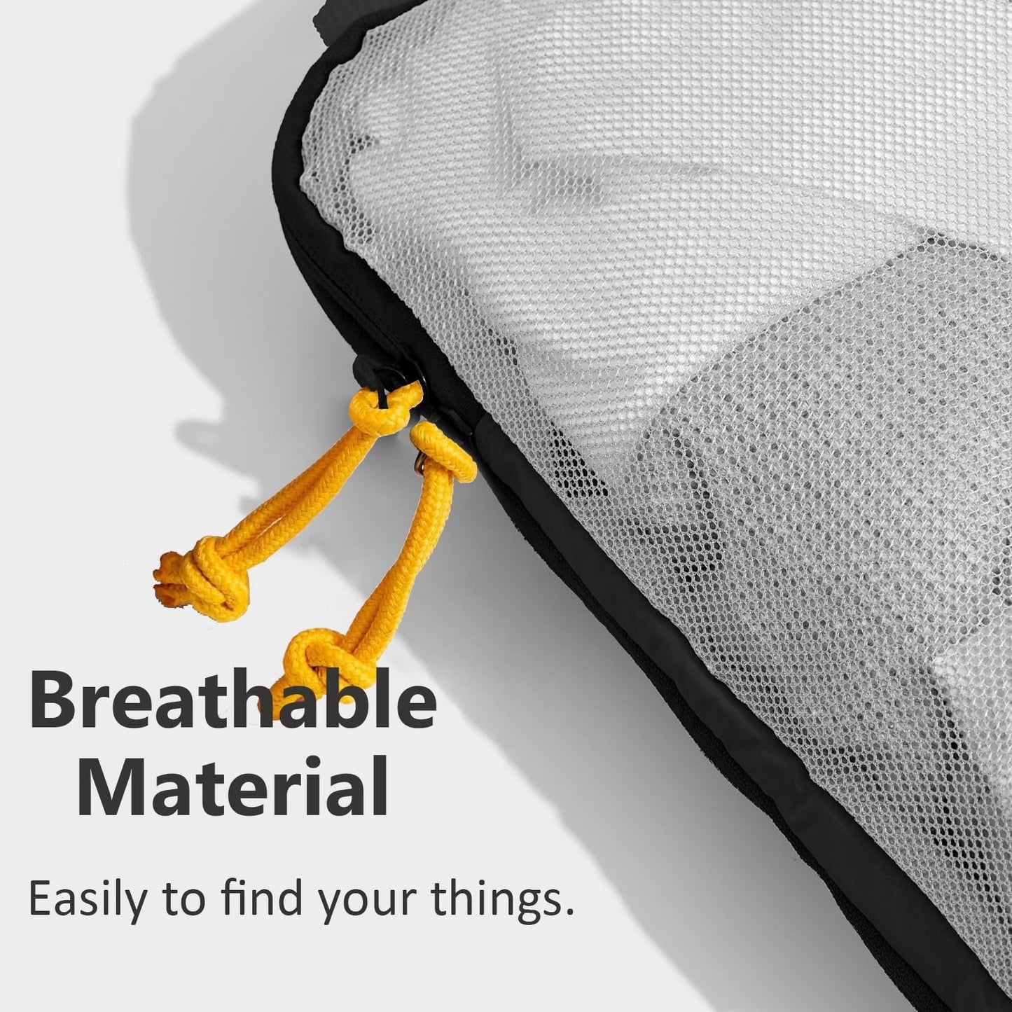 6pcs-Packing Cubes, Areaphmet Travel Compression Packing Cubes Set for Travel Accessories Organisers Bags for Luggage Organizers Suitcases Accessories (Black)