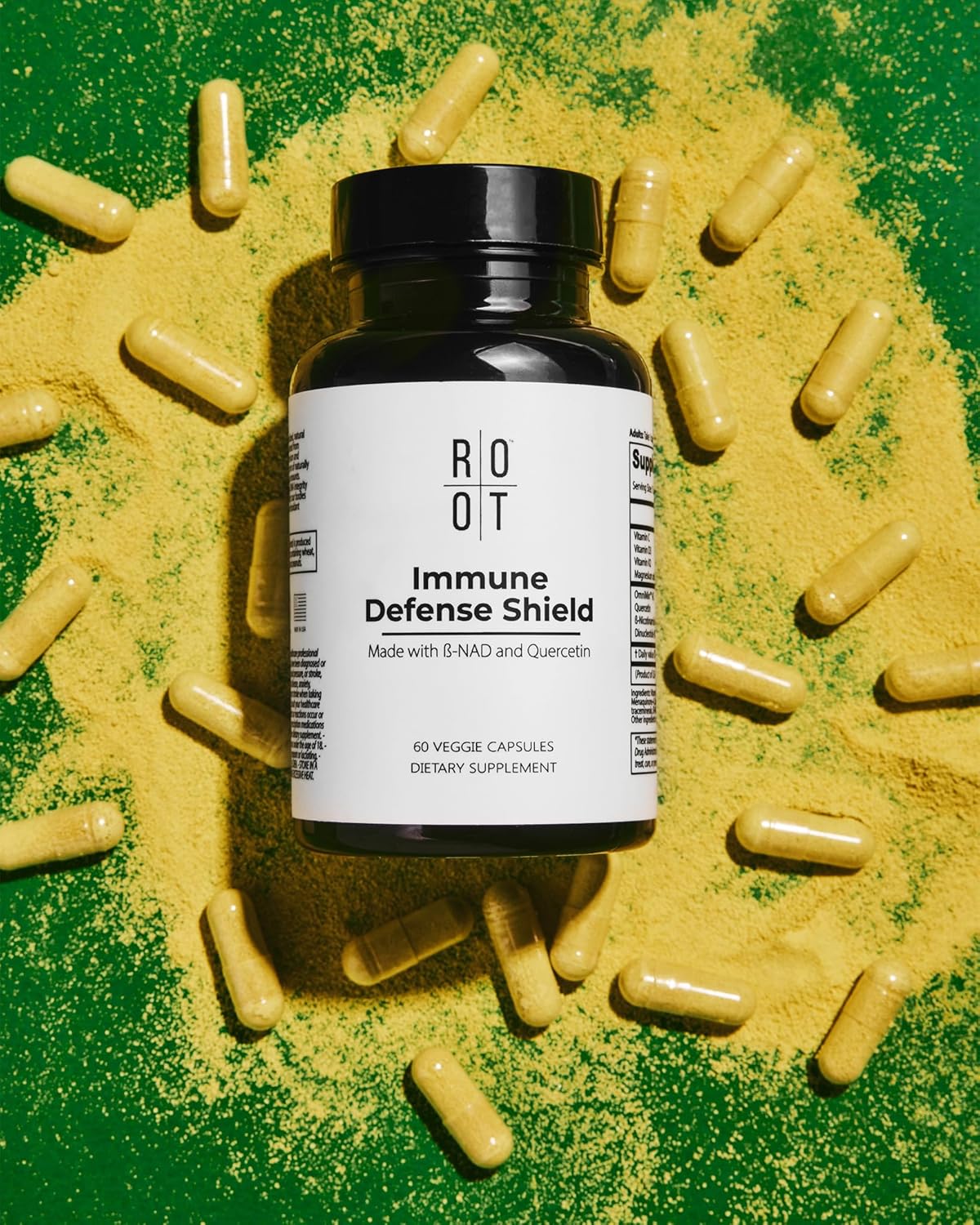 Wellness Immune Support Supplement | Having Vitamin D, Vitamin C, Vitamin K2, Minerals, Digestive Enzymes with Trace Elements from The Great Salt Lake and Flavonoid Quercetin, Nad Supplement 60/Bottle