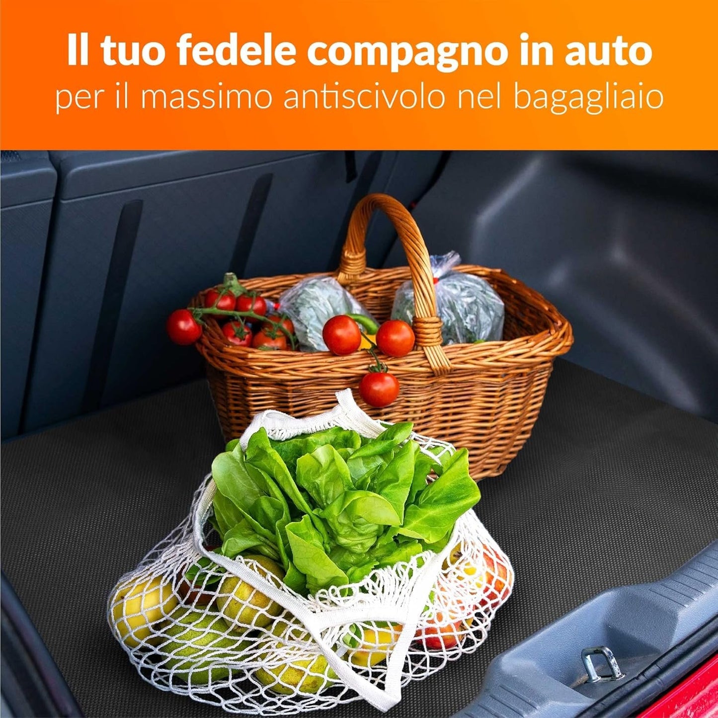 Upgrade4cars Waterproof Car Boot Mat 120 x 100 cm | Universal Bonnet Mat | Non-Slip Rubber Cover for Trunk | Car Accessories Interior