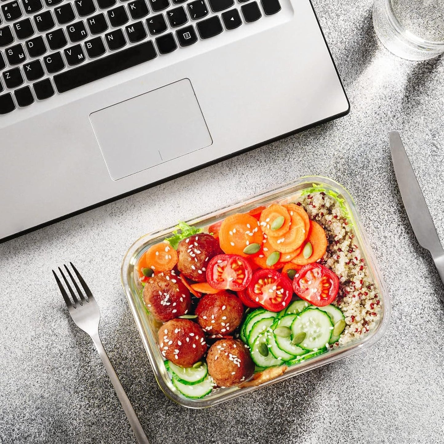 M MCIRCO 24-Piece Glass Food Storage Containers with Snap Locking Lids,Glass Meal Prep Containers Set - Airtight Lunch Containers, Microwave, Oven, Freezer and Dishwasher