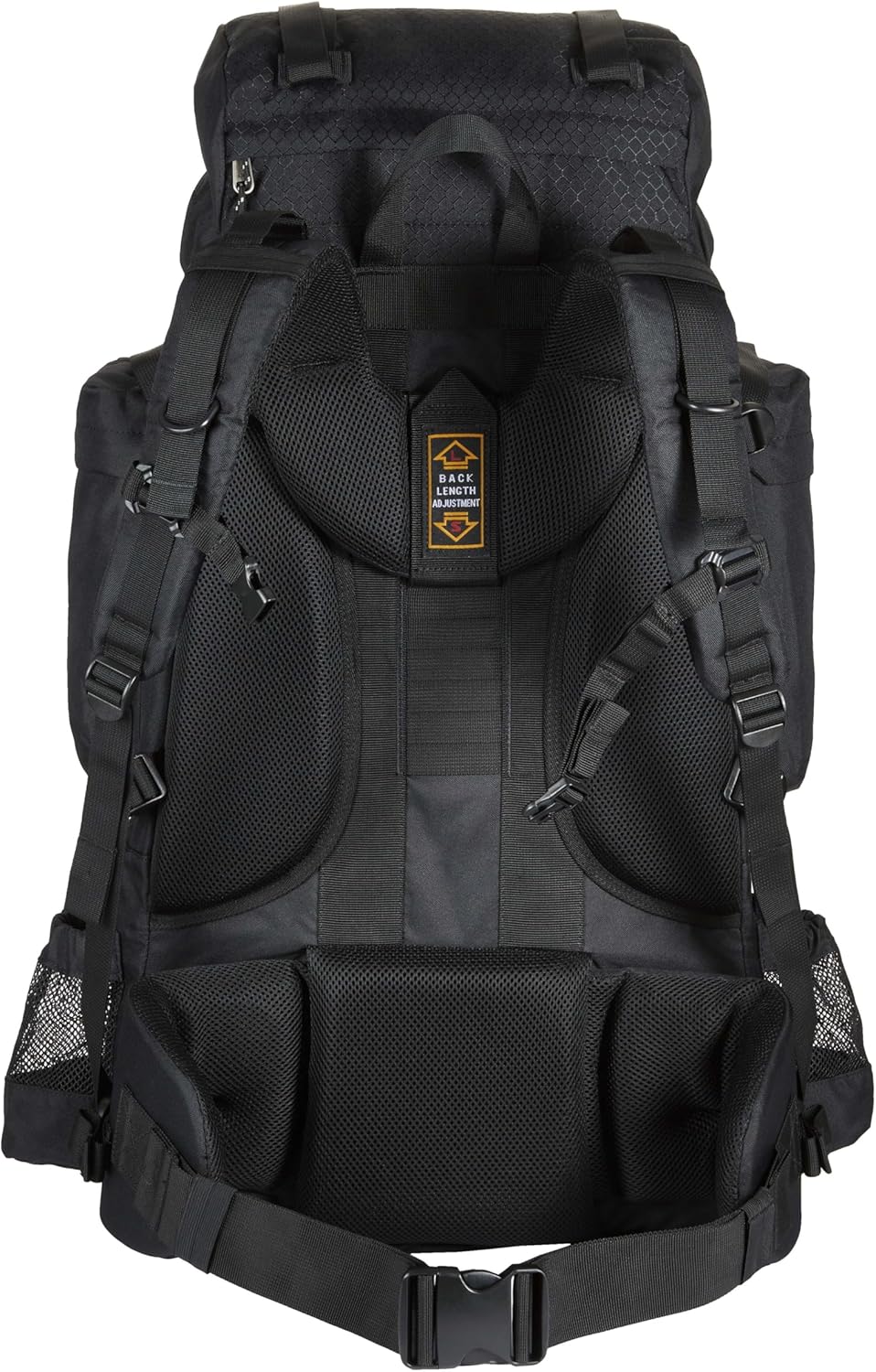 Amazon Basics Internal Frame Hiking Backpack with Rainfly, Rucksack Bag for Men & Women, Large Water Resistant Trekking Hiking Bag Travel Backpack, 75L, Black