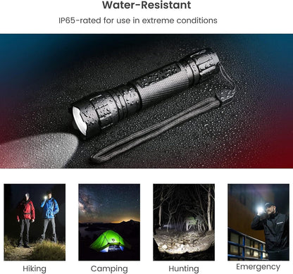 Feyachi FL14-MB Tactical Flashlight 1200 Lumen Matte Black LED Weapon Light with mLok Flashlight Mount and Pressure Switch Included