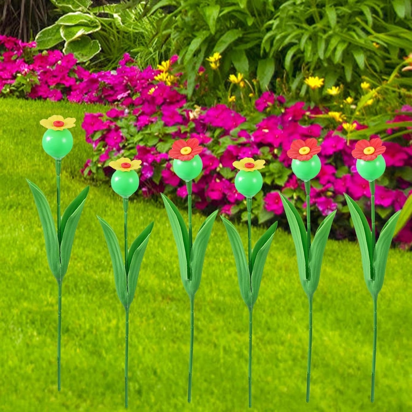 Ｂｅｓｇａ Bee Watering Station Bird Feeder Butterfly Garden Birdbath Easy Installation Bee Cups Water Feeder for Watering Feeding Yard, 6Pcs