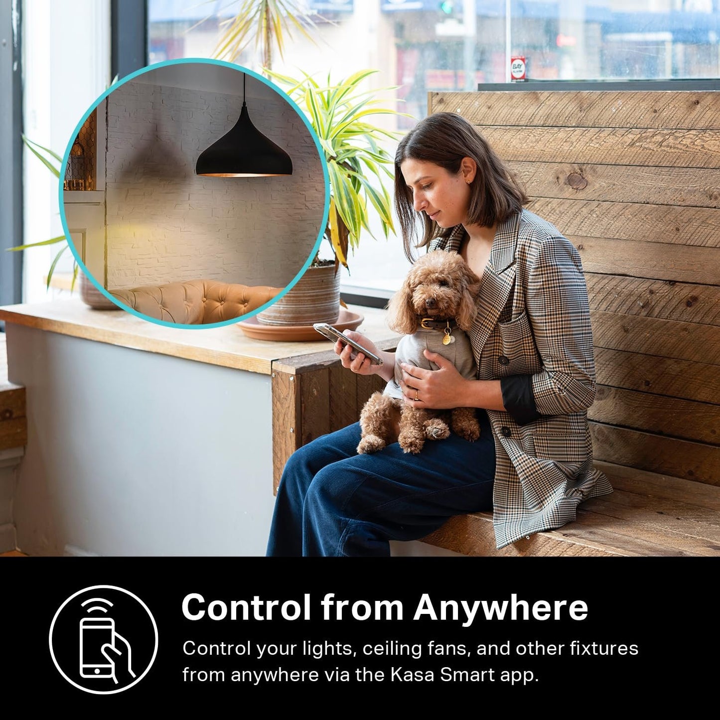 Kasa Smart Dimmer Switch HS220-LA, Light Almond, Single Pole, Needs Neutral Wire, 2.4GHz Wi-Fi Light Switch Compatible with Alexa and Google Home, UL Certified, No Hub Required