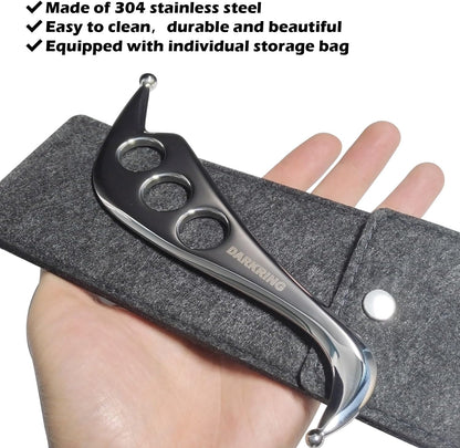 Stainless Steel gua sha iastm Tool Muscle Scraper Massage Tool for deep Tissue Scraping Massage Tools for myofascial Release Tool (Darkring Pro)
