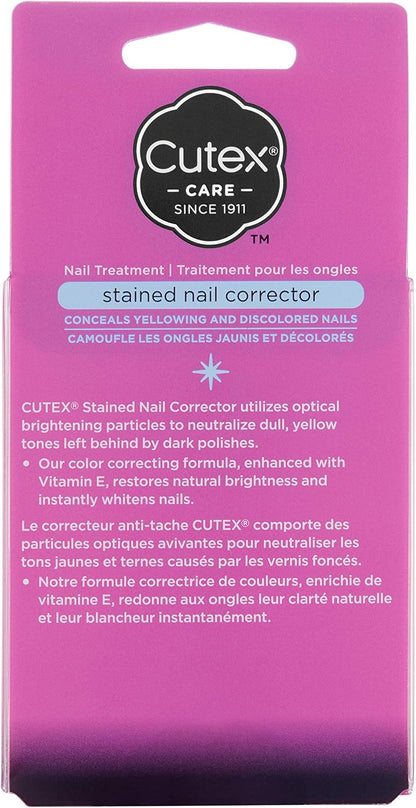 Cutex Stained Nail Corrector Treatment Nail Care Treatment Corrector Stained Nails for Yellow Spots and Off Colour Nails - 15ml