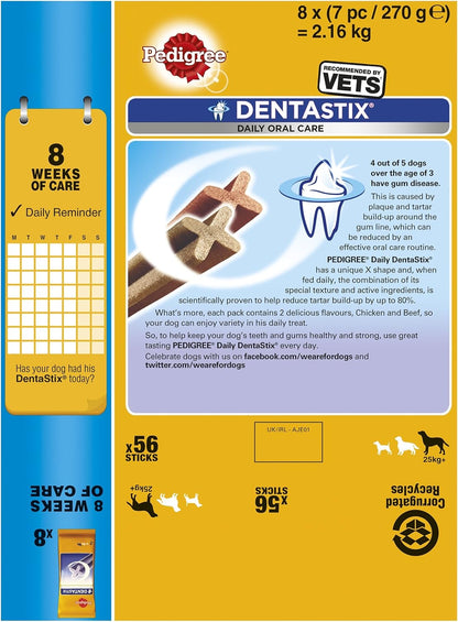Pedigree Dentastix Daily Oral Care Dental Chews Large Dog 56 Sticks 8 x 270 g