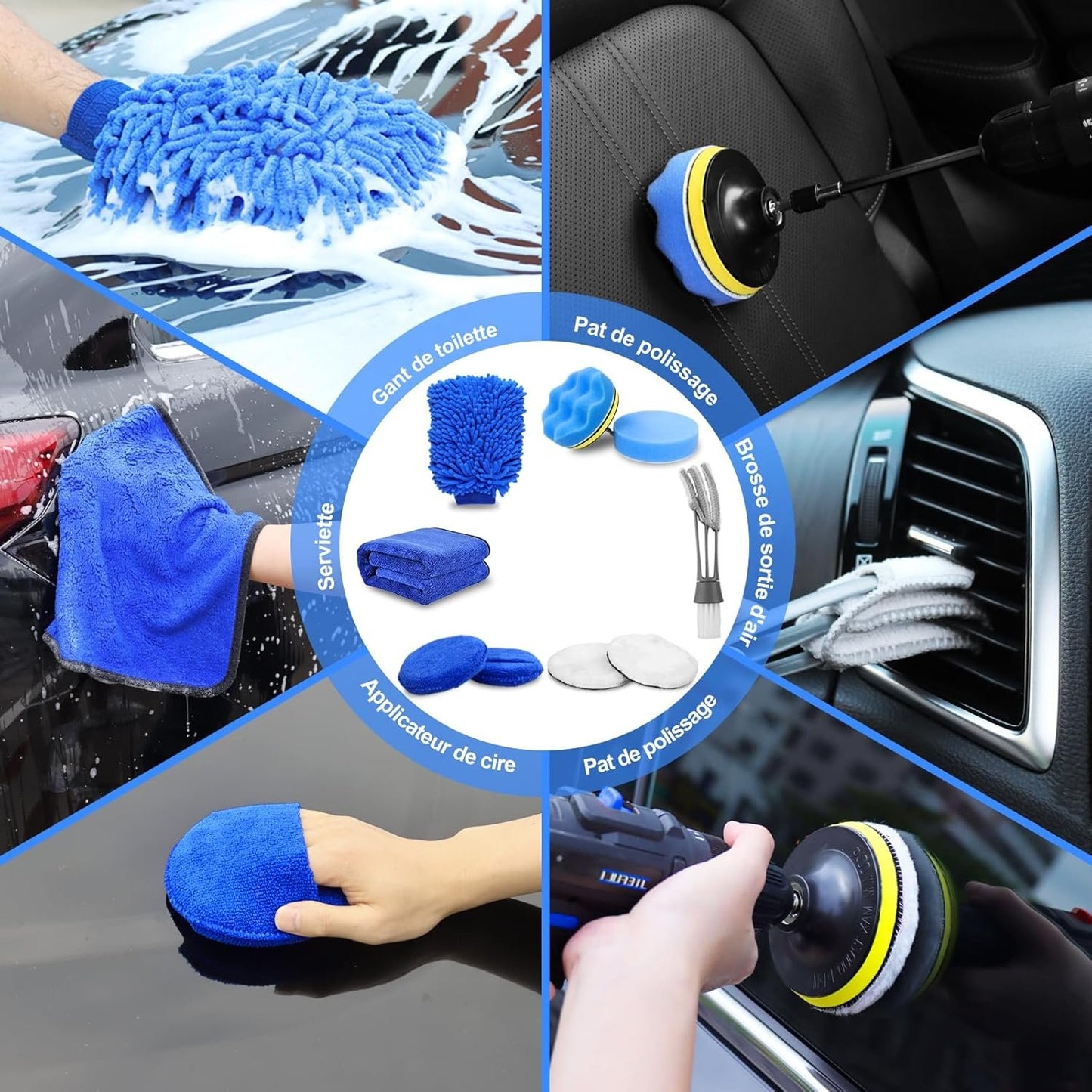 27 Pcs Car Cleaning Brush Car Rims Car Interior Cleaning Kit Car Accessories Interior for Car Detail, Car Cleaning Kit, Windscreen Cleaning Tool Brushes Rims