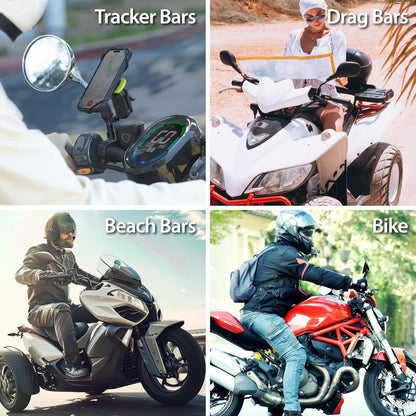 BONE Moto Tie Connect Kit 3, Magnetic Motorcycle Phone Mount, Detachable & 360° Rotatable with Shock-Absorbing Design, Scooter Phone Holder for Most Smartphones (Rearview Mirror)