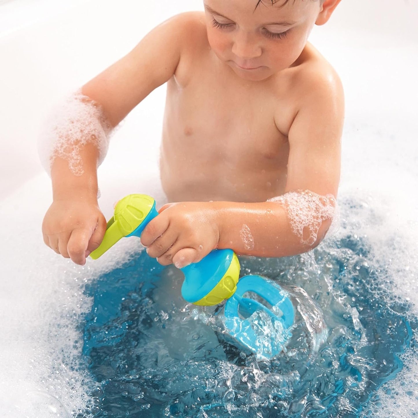 HABA Kids Bath Toys: Bubble Bath Whisk for Sensory Play, Toddler Bath Toys, Kids Pool Toys and Water Toys for Toddlers, Blue
