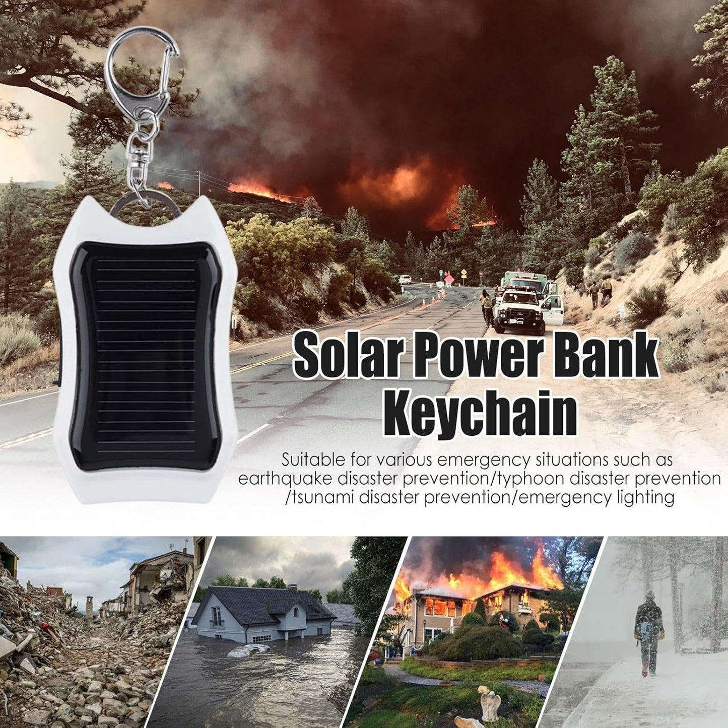 Compact Solar Bank, Waterproof Solar Charger Keychain, Solar Bank Charger, Waterproof Fast Solar Charger Keychain, Solar Battery Wireless Charging, Solar Charger Keychain, Compact Solar Bank Keychain