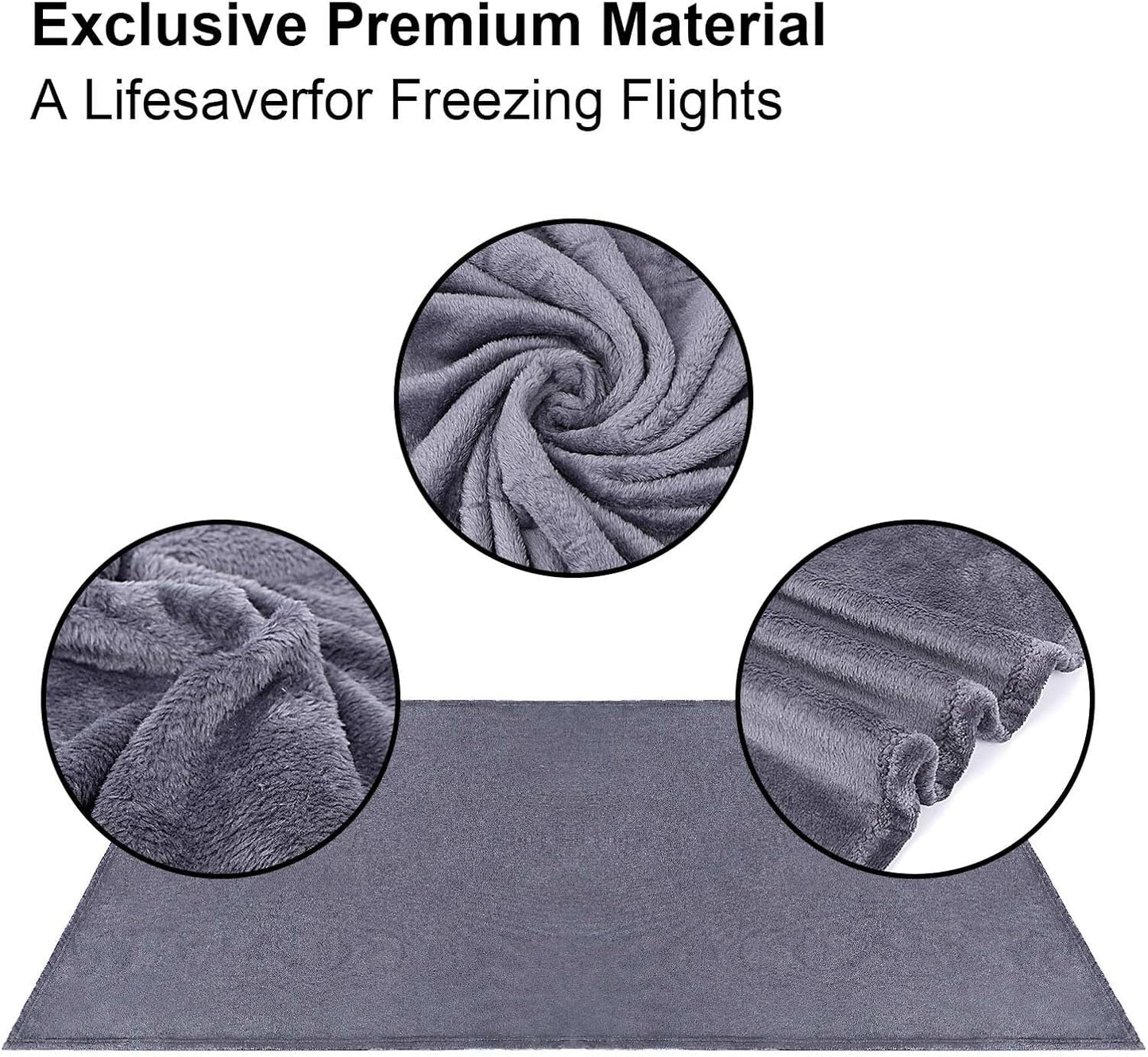 DAWNTREES Travel Blanket and Pillow,Travel Blanket for Airplanes and Plane, Essential Items for Long-Distance Travel and Outdoor Camping,2 in 1 Airplane Blanket Flight
