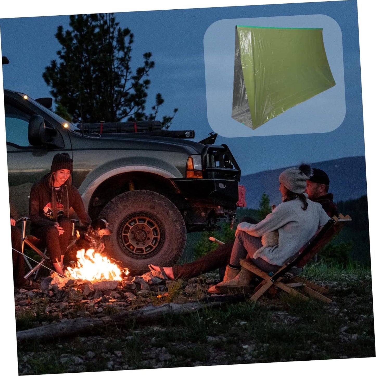 DECOMELODY Survival Camping Tent Windproof Thermal Emergency Shelter Multi Use for Outdoor Activities Lightweight Durable for Cold Weather and Emergencies
