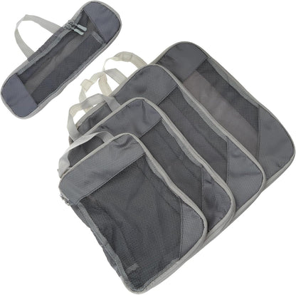 Meiliyizu 5pcs/set Lightweight Packing Cubes for Efficient Suitcase Organization Expandable Travel Organizers Portable Storage Bag