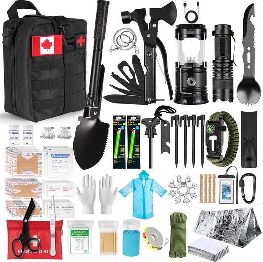 13-in-1 Survival Kits, Gifts for Men Dad Husband Him - Survival Gear and Equipment, Stocking Stuffers for Men Christmas Birthday Gifts, Cool Gadgets Gift for Outdoor, Gardening, Camping