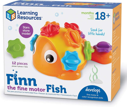 Learning Resources LER9093 Finn The Fine Fish, Sensory & Fine Motor Toy, Ages 18 Months+, OSFA
