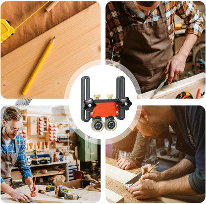 Woodworking Roller Guide – Aluminum Alloy Feeding Board, Wheel Bearing Block | Safety Push Tool for Table Saw, Router Table, Jointers, Professional Carpentry Equipment, Workshop Accessories