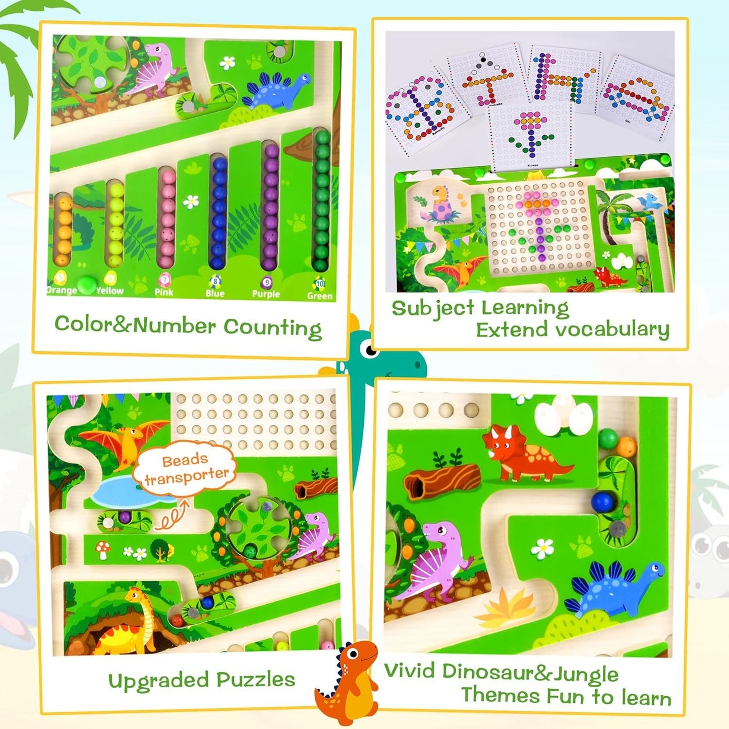 Magnetic Color and Number Maze, Montessori Toys for 3 4 5 Year Old Toddler Boys Girls, Magnet Drawing Board, Preschool Activities Educational Learning Toys, Gifts for Kids Birthday Christmas