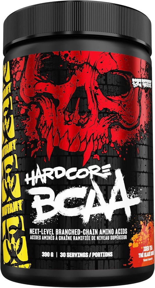 MUTANT HARDCORE BCAA - Pre, Intra or Post Workout – BCAA next level branched-chain Amino Acids Supplement – Hydration + Recovery - 30 serving - Iced Tea