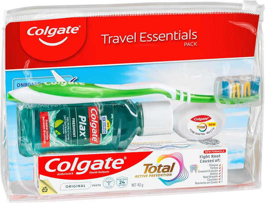 Colgate Oral Care Travel Essentials Kit 4-Piece Pack