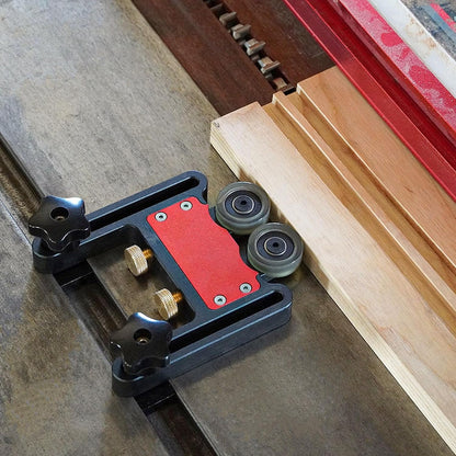 Woodworking Roller Guide – Aluminum Alloy Feeding Board, Wheel Bearing Block | Safety Push Tool for Table Saw, Router Table, Jointers, Professional Carpentry Equipment, Workshop Accessories